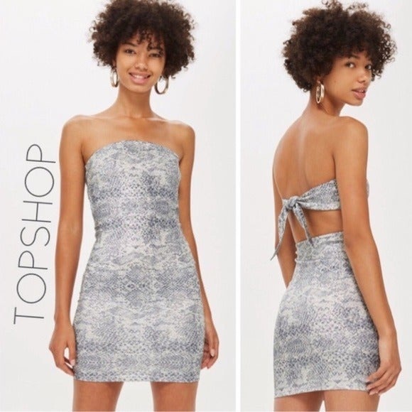 snakeskin dress topshop